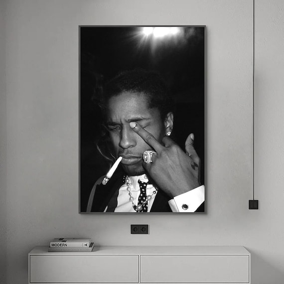ASAP Rocky Poster, Music Poster, Canvas Poster, Wall Art, Home Decor, No Frame