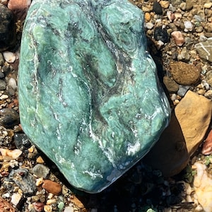 California Nephrite Jade Cobble: Carving & Sculpting Stone rough jade cobble
