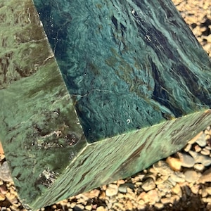 California Nephrite Jade Slab: Lapidary Cabbing Carving Stone crazy vein jade block sourced in Northern California USA jade country