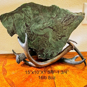 16lb California Crazy Vein Nephrite Jade Slab: Viewing Stone collectors dream