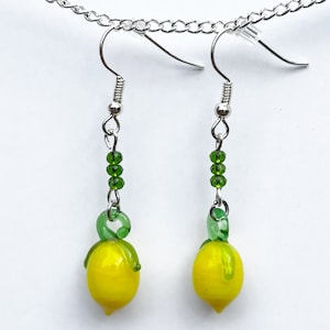 Lemon Drop Earrings - Clip-on Option Available