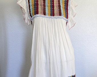 Robe brodée à la main, Boho hippie mexicain