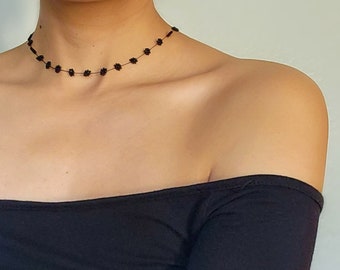 Huichol Beaded Choker, Mexican Hippy Necklace