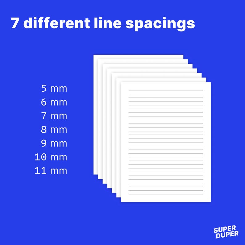Ruled Lines Template Pack for Supernote (A6X2 / A6X / A6 / A5X2) - Etsy UK