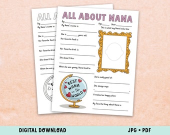 Tutto sulla nonna stampabile: biglietto da colorare per la festa della mamma (PDF/JPG)