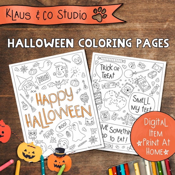 Halloween Coloring Pages / Happy Halloween / Trick or Treat