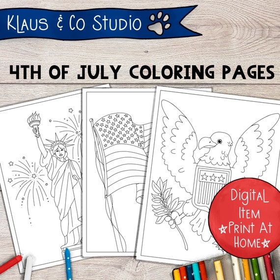 Fourth of July Coloring Pages / Independence Day / Printable