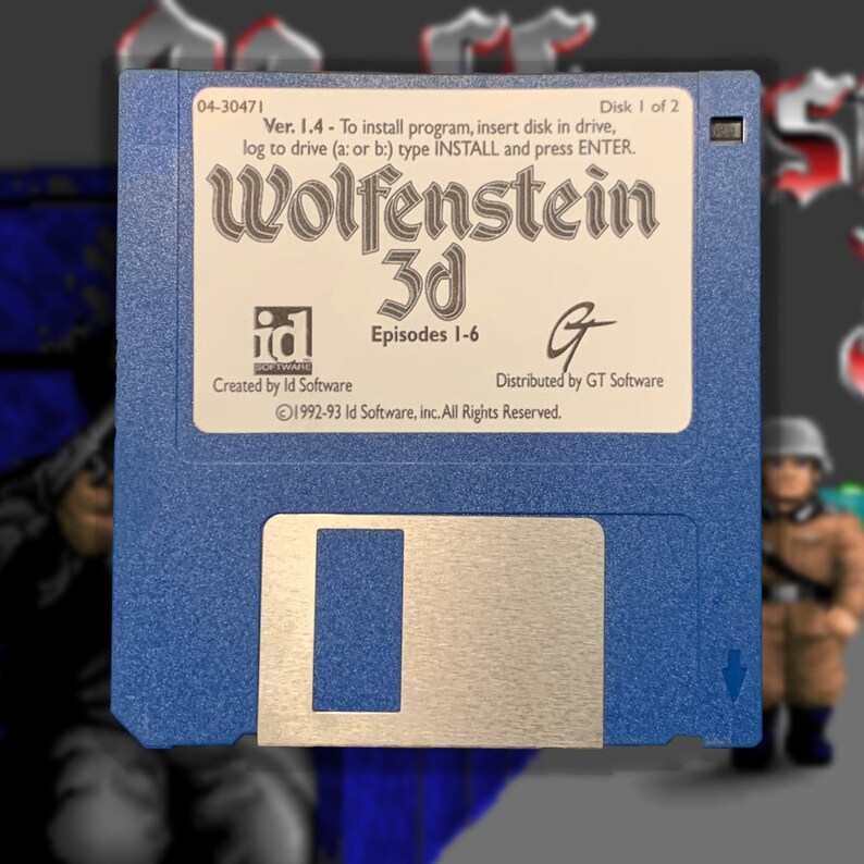 Original Wolfenstein 3D Floppy Disk Replica Etsy