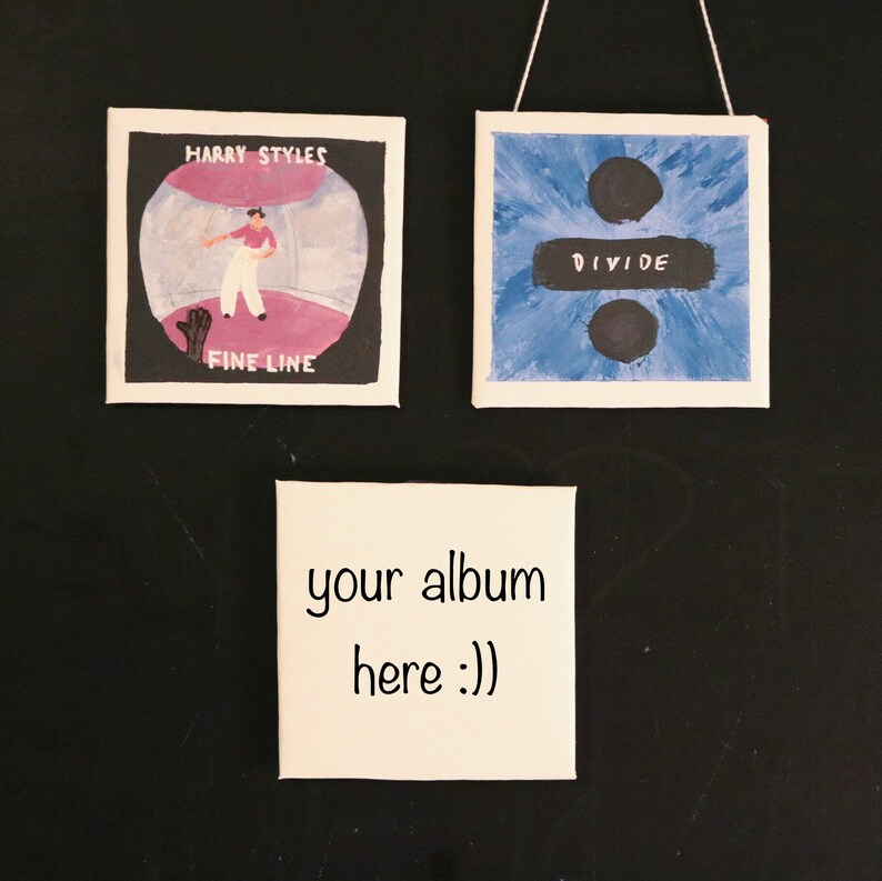 Custom Hand painted Album Cover Mini Canvas 3x3in Magnet Etsy Custom Hand painted Album Cover Mini Canvas 3x3in Magnet Etsy