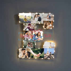 Regalo de la letra E, collage de fotos de la letra E, marco de madera de la letra E, regalo de madera, marco de madera, nuevo regalo para el hogar, regalo para las mujeres, marco personalizado