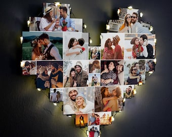 Regalo de cumpleaños, Regalo de aniversario, Regalos personalizados, Regalo personalizado, Collage de fotos, Regalo de San Valentín, Regalo de pareja, Regalos únicos, Regalo de lámpara