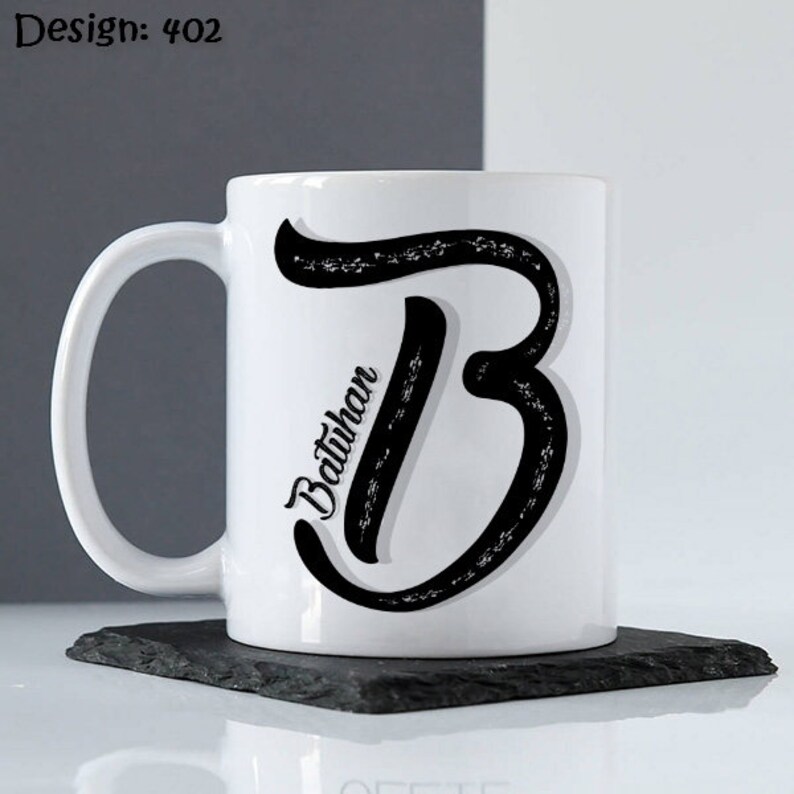 Custom Letter Mug Letter Design Mug Customizable Mug Etsy