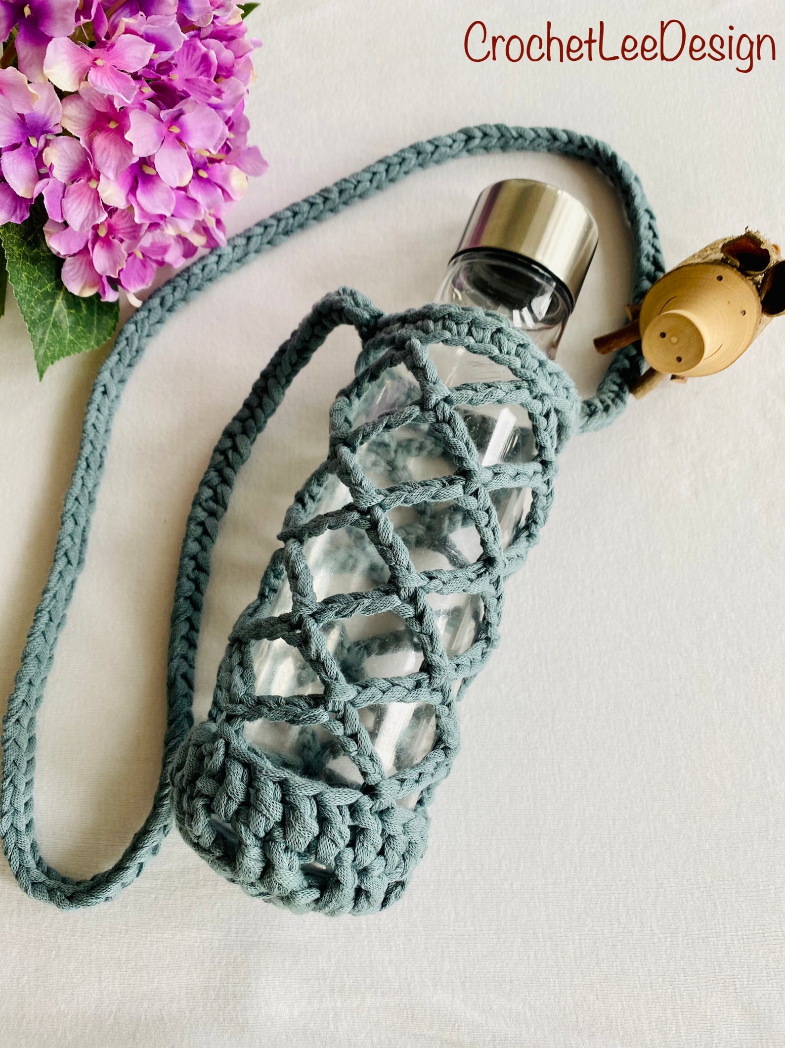 Shoulder bottle bag bottle holder festival bottle carrier Etsy