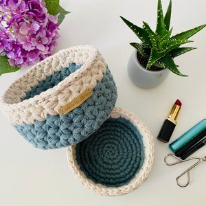 2er/3er Set Häkelkörbe Aufbewahrungskörbe Utensilos | Etsy