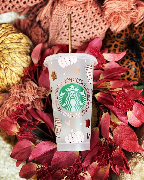 Fall Starbucks Cup Starbucks Fall Cup Pumpkin Starbucks Etsy