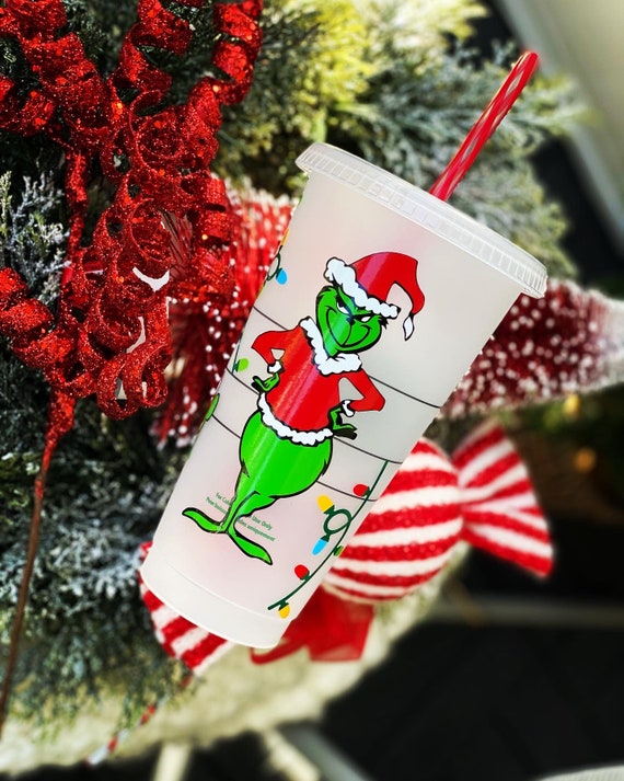 Starbucks Grinch Cup Grinch Cup Grinch Starbucks Cup 100 Etsy