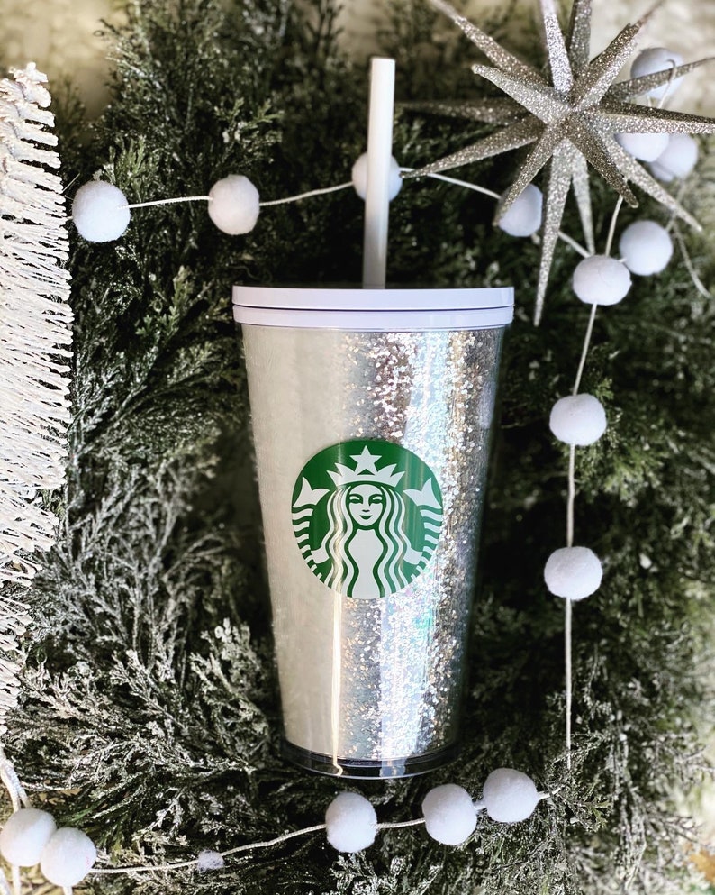 Starbucks Christmas Tumbler Starbucks Glitter Christmas Etsy