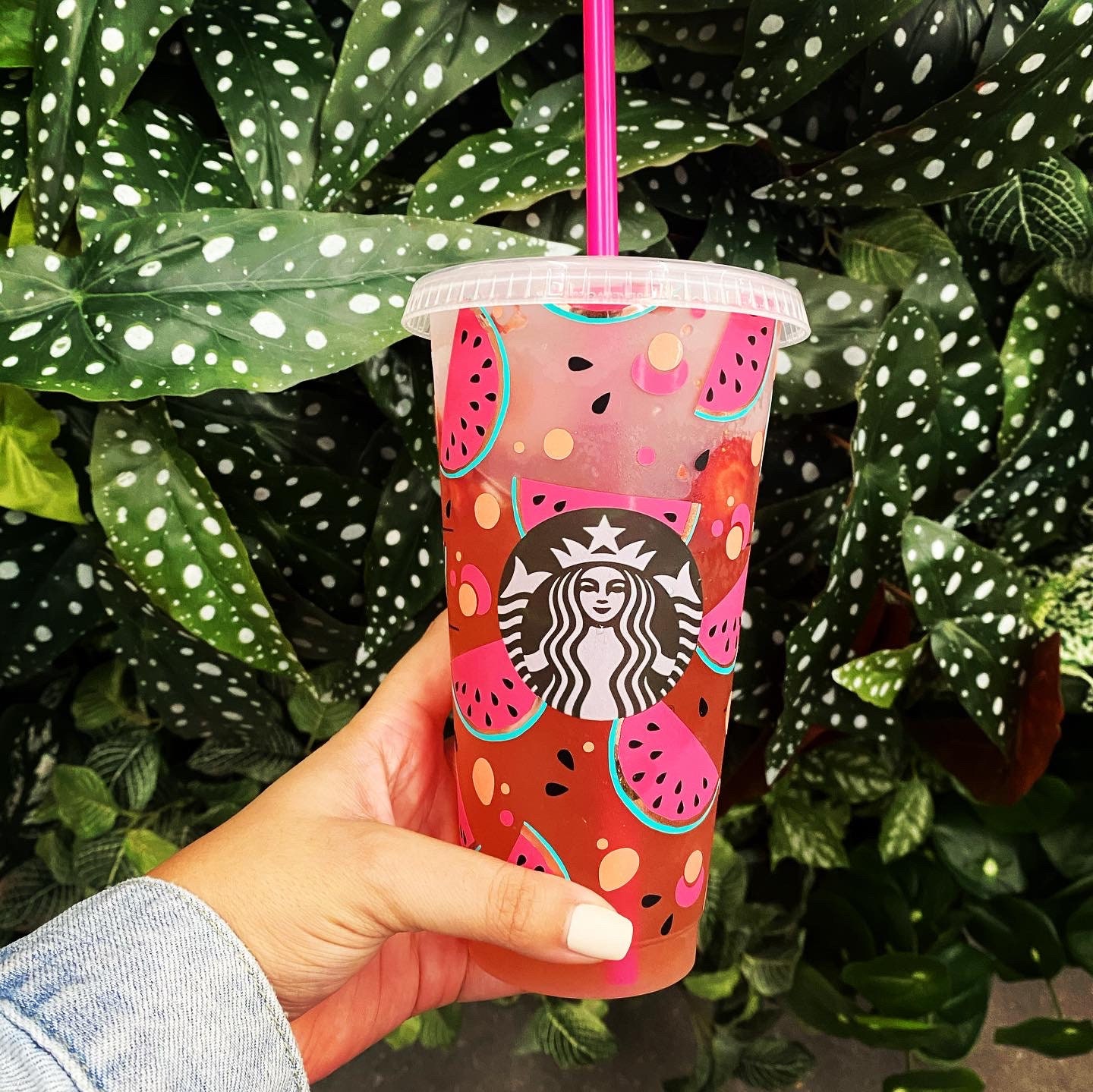 Watermelon Starbucks Cup Starbucks Watermelon Cup Etsy