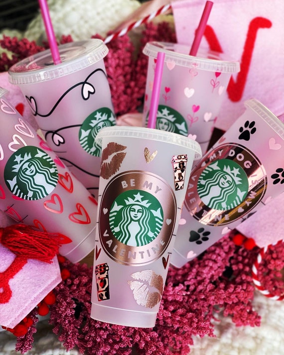 Starbucks Valentine's Day Cups Valentine's Day Cups Etsy