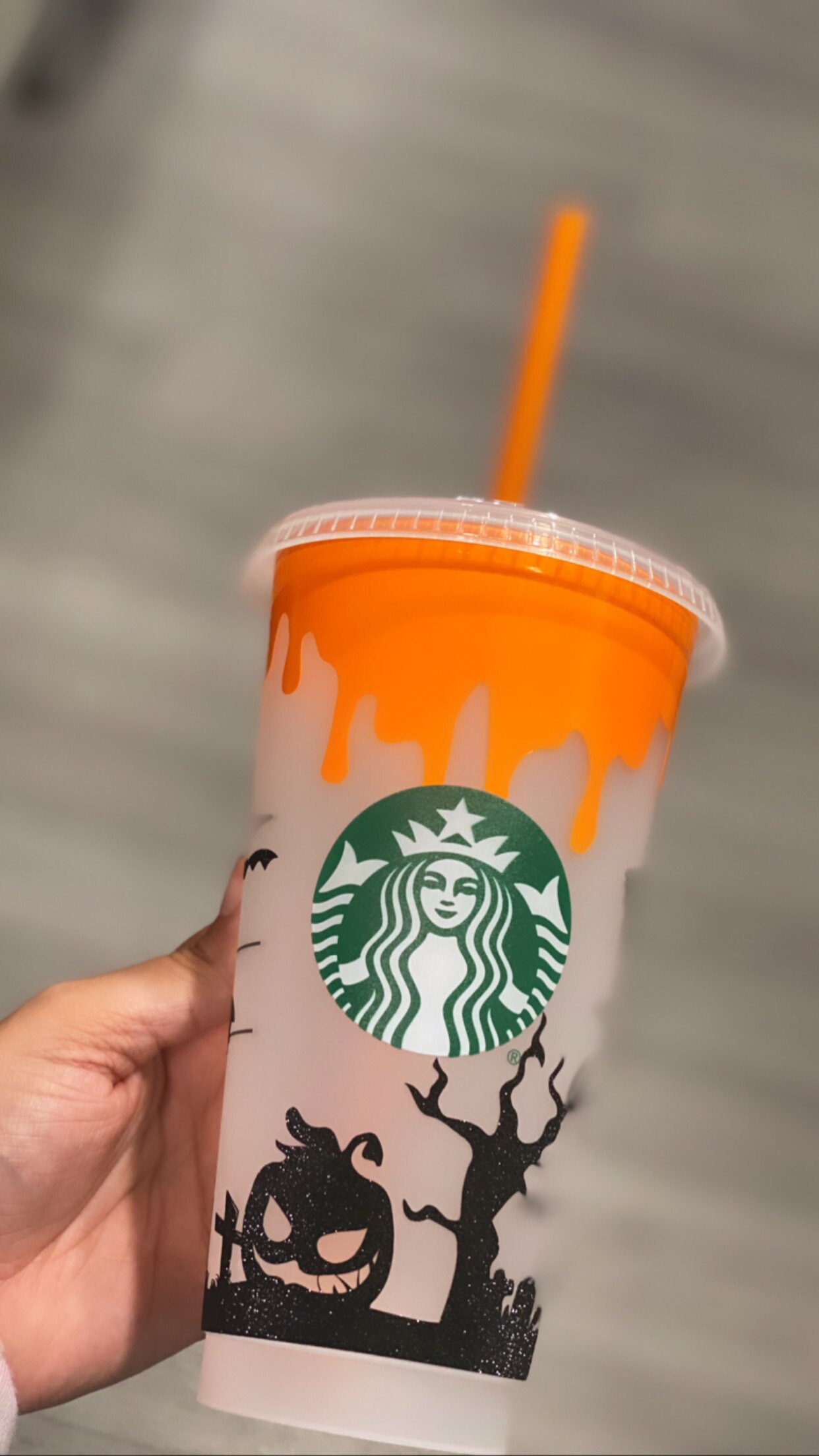 Starbucks Halloween Cup Halloween Drip Cup Spooky Etsy