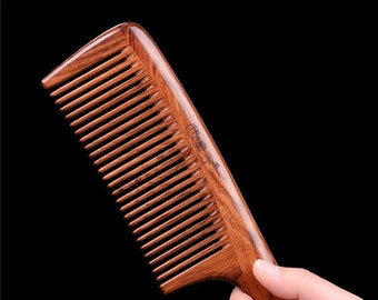 Extra large sandalwood comb for household large-toothed sandalwood comb for long straight hair to prevent static hair loss