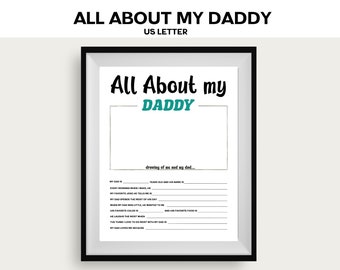 All About My Dad Questionnaire, Father Questionnaire, Keepsake gift, Printable Gifts, Father's Day gift, Personalized gift, Best Dad