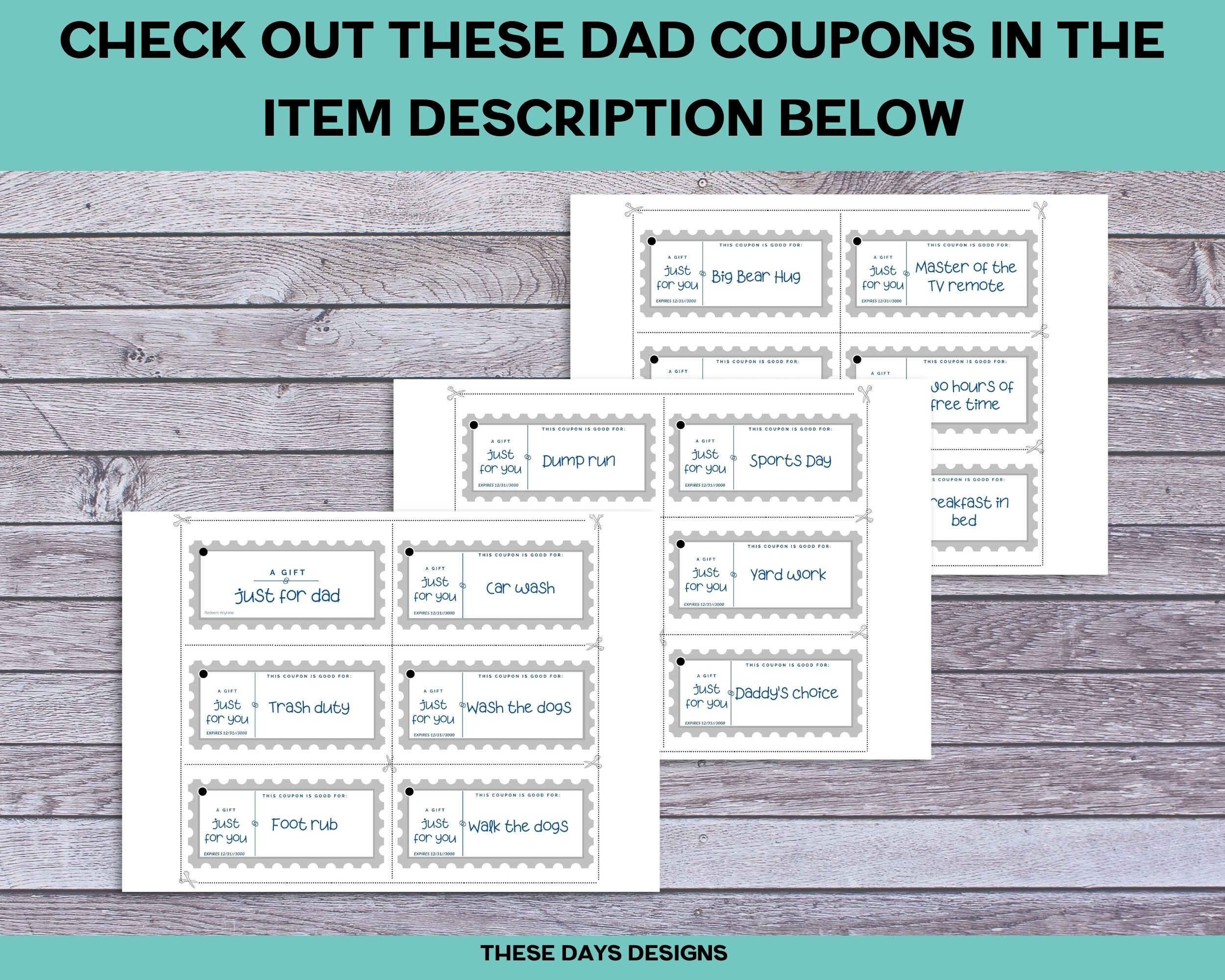 Mom Coupon Book Mother's Day Coupons Printable Coupon | Etsy