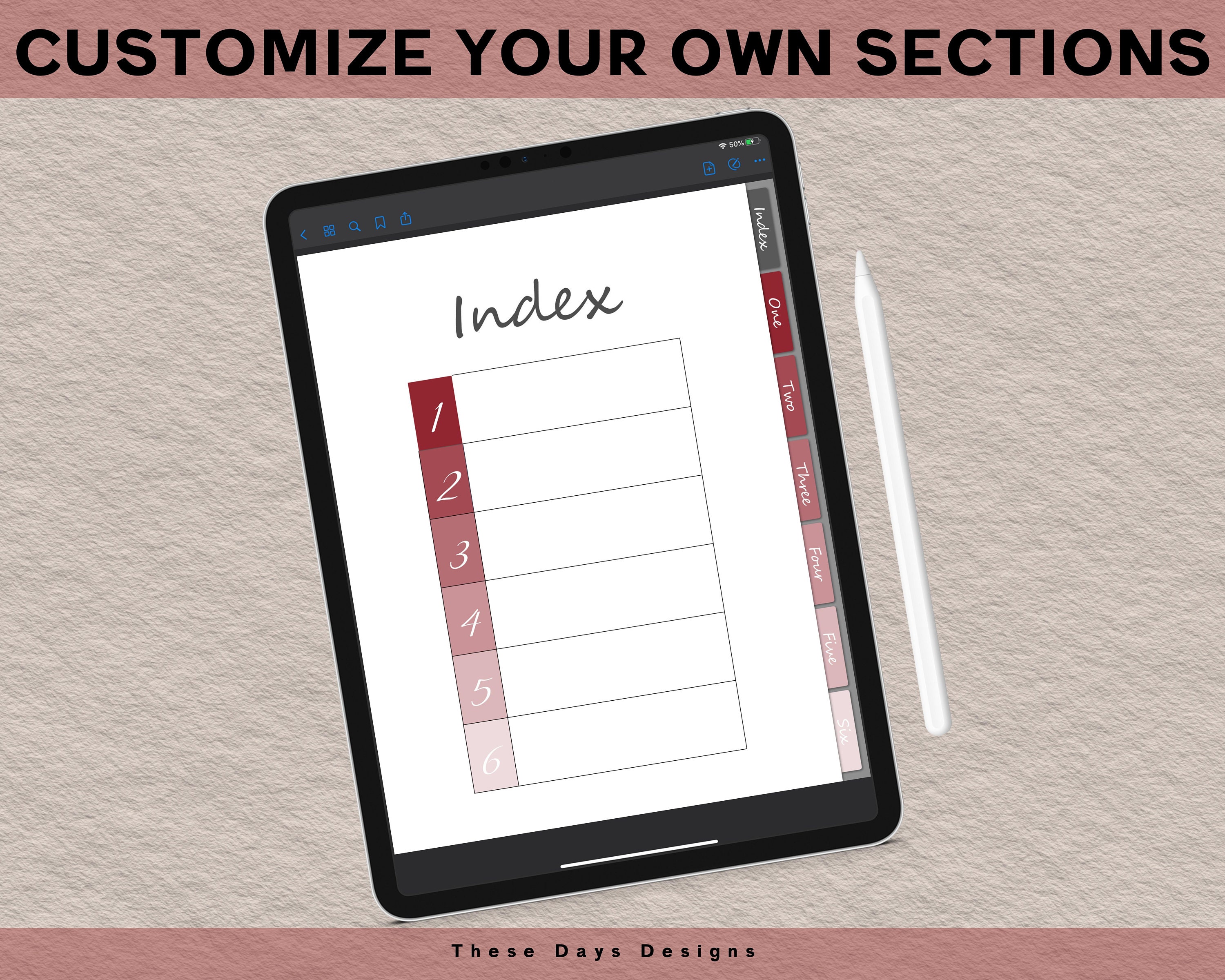 Good Notes Red Notebook Paper Red Digital Notebook, Digital Notebook Goodnotes, Student Notebook, 6 ...