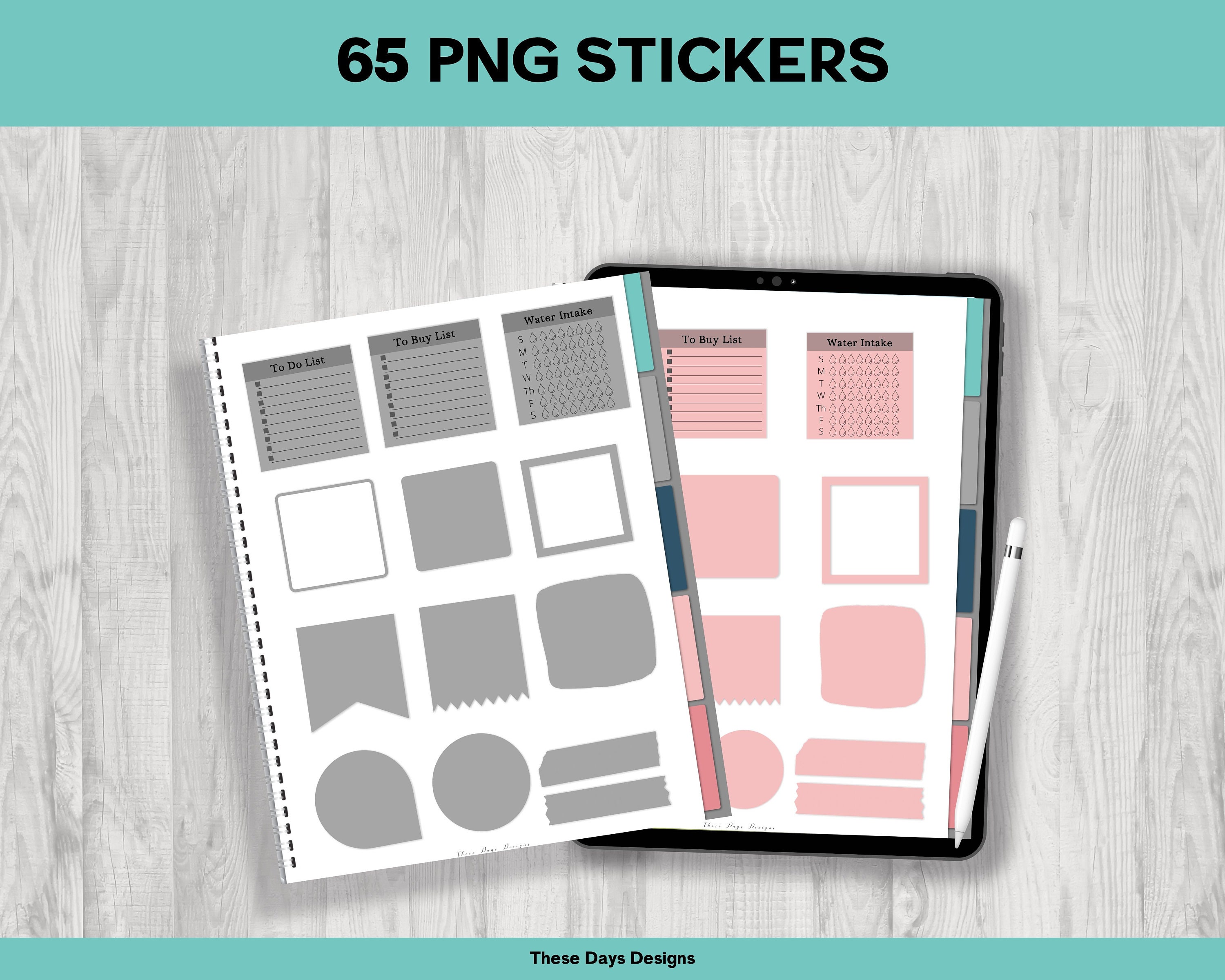 Goodnotes Sticker Book, Precropped Digital Stickers Goodnotes ...