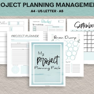 Craft Project Planner Printable, Project Management, Management Template, Project Tracker, Task Management, Productivity planner
