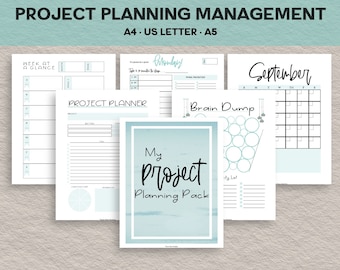 Craft Project Planner Printable, Project Management, Management Template, Project Tracker, Task Management, Productivity planner