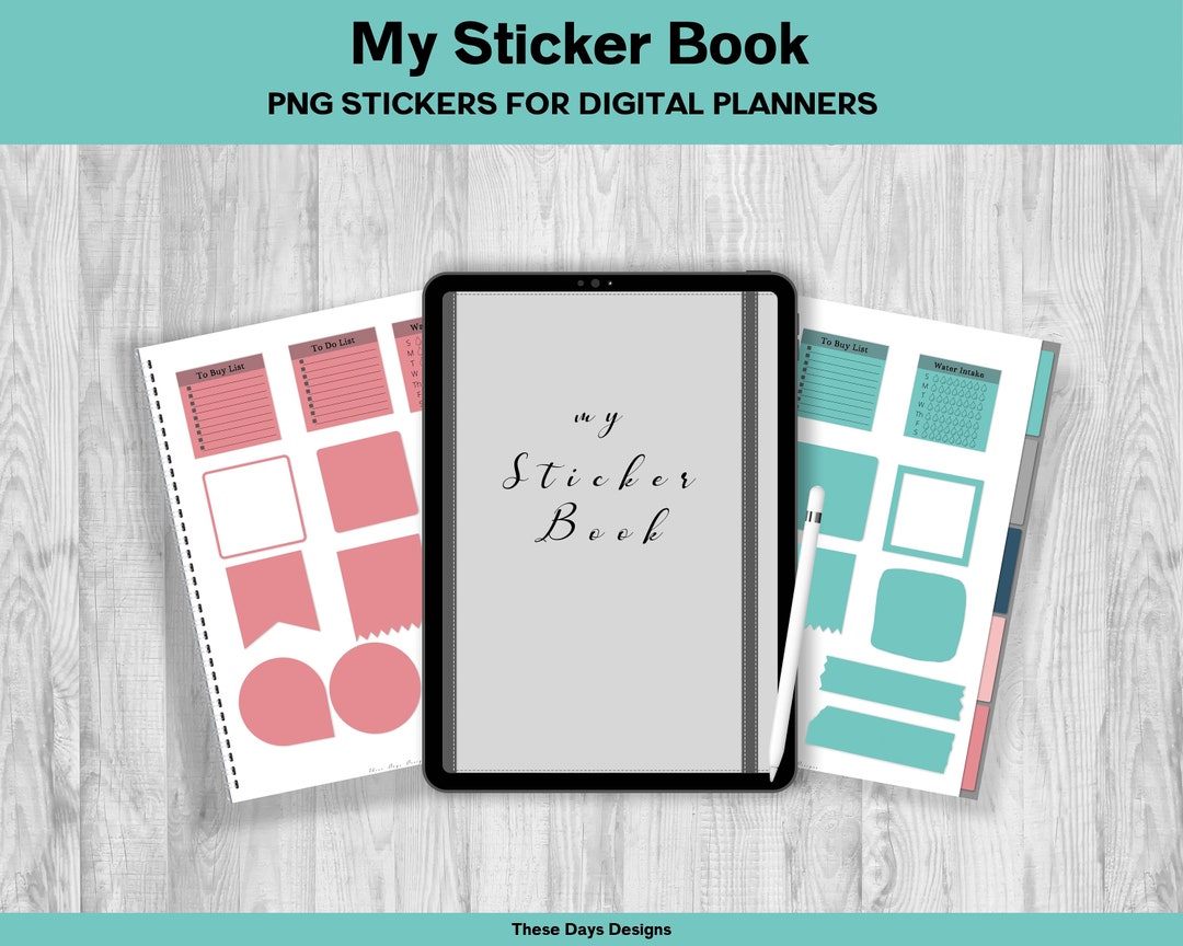 Goodnotes Sticker Book, Precropped Digital Stickers Goodnotes ...