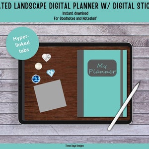 goodnotes planner undated digital planner with hyperlinks, noteshelf planner stickers digital, cleaning schedule, ipad planner, household