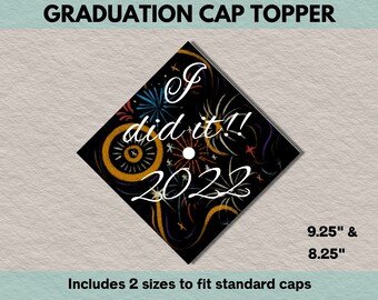 Graduation Cap Topper, Printable Cap Topper, 8th grade graduation, graduation cap download, decorated grad cap, grad cap topper, 2022 grad