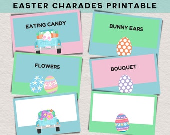 Easter Charades Printable Game, Easter Game, Family Game Night, Church Game, Classroom Game, Easter Activity, Easter Kids, Easter Stuffer
