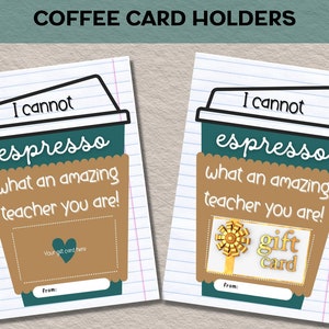 Geschenk Kartenhalter, Lehrer Wertschätzung, Kaffee Kartenhalter, Englisch Lehrer Geschenk, digitaler Download, Professor Geschenk, letzter Tag der Schule