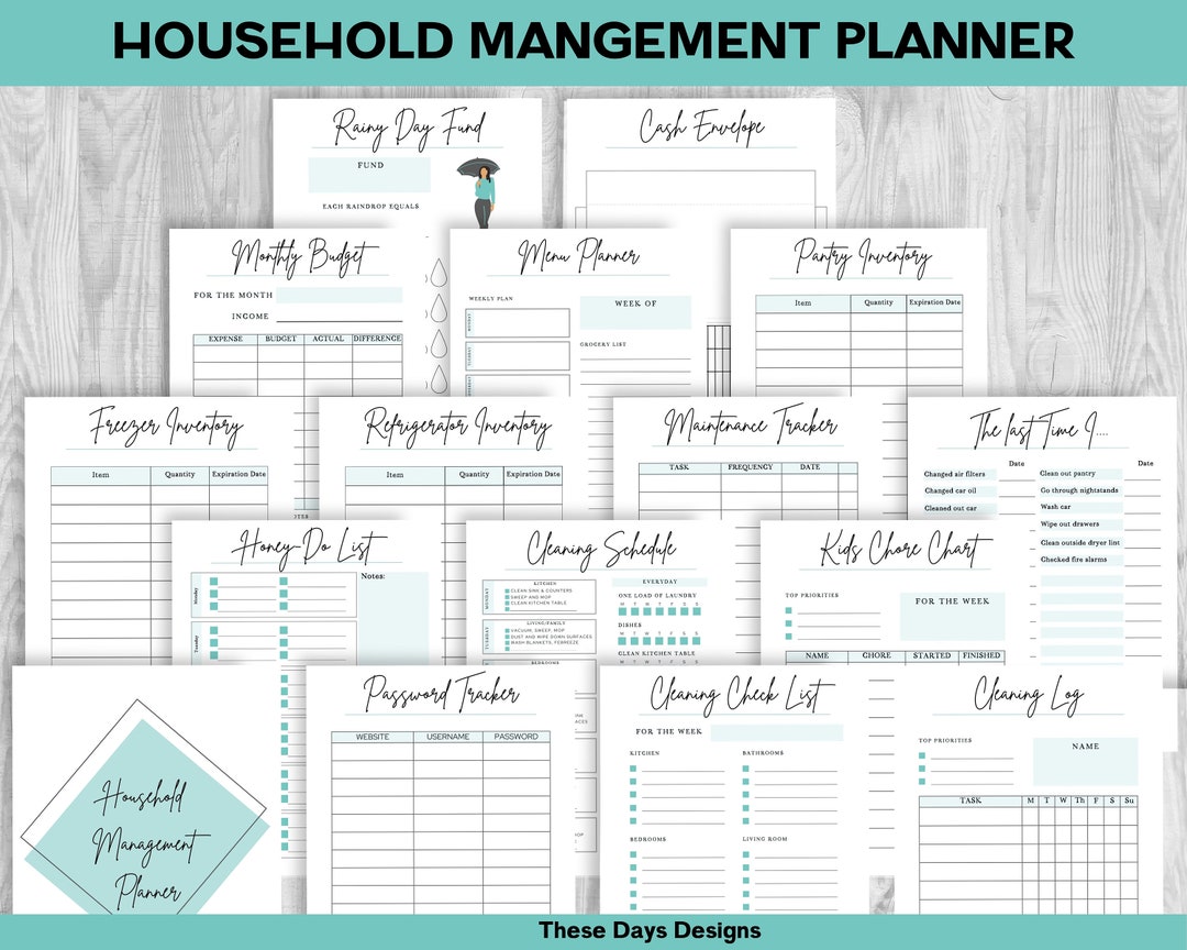 Family Management Binder Printables, Busy Mom Planner, Printable ...