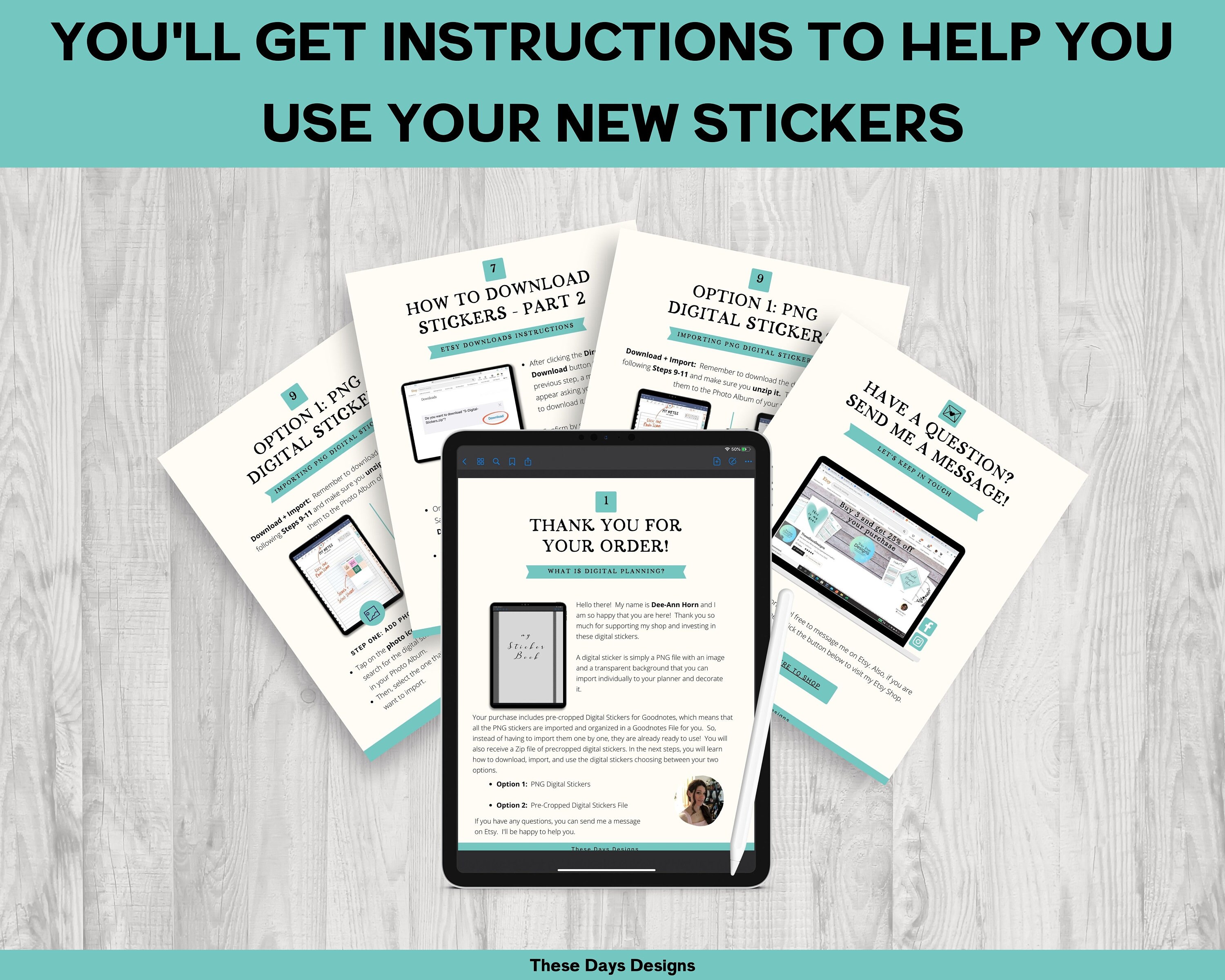 Goodnotes Sticker Book, Precropped Digital Stickers Goodnotes ...
