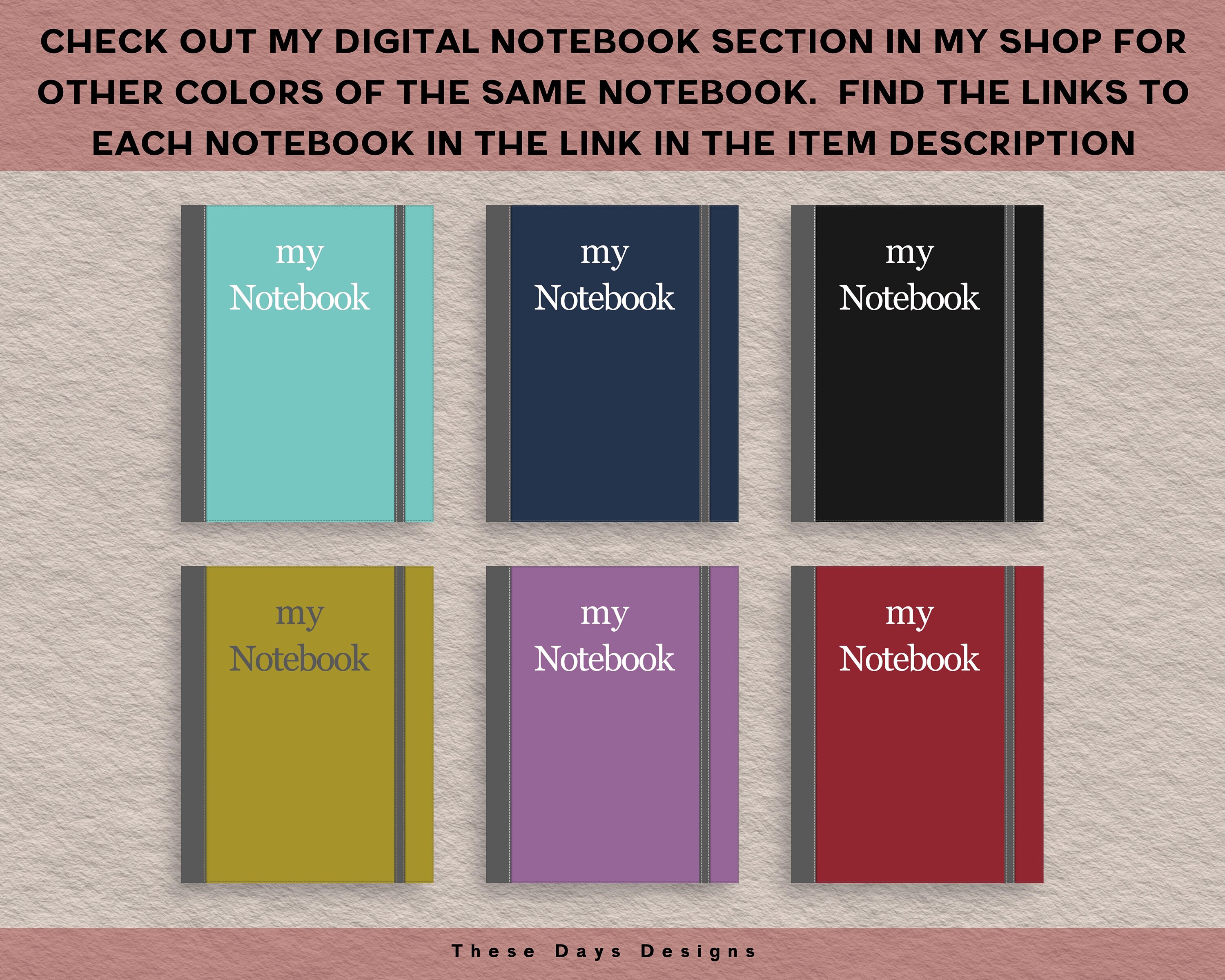 Good Notes Red Notebook Paper Red Digital Notebook, Digital Notebook Goodnotes, Student Notebook, 6 ...