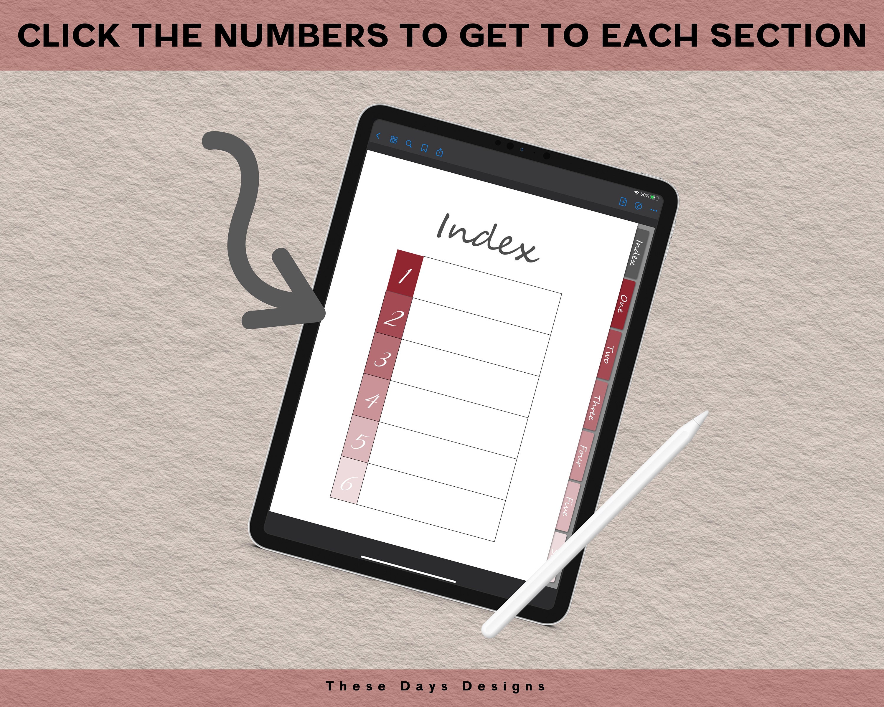 Good Notes Red Notebook Paper Red Digital Notebook, Digital Notebook Goodnotes, Student Notebook, 6 ...