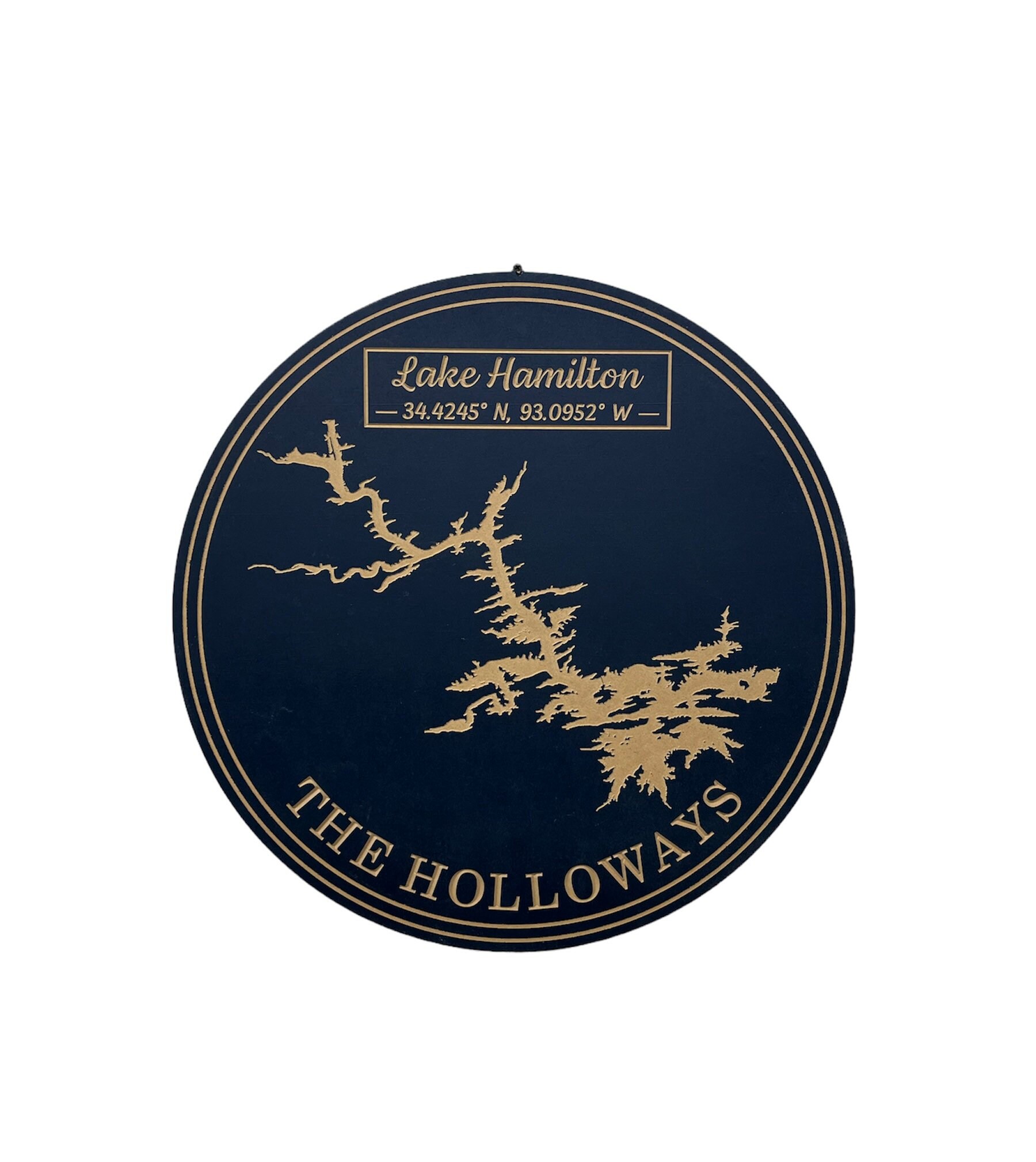 Lake Hamilton Map Cnc Engraved Cutout Handmade Lake Hamilton Etsy