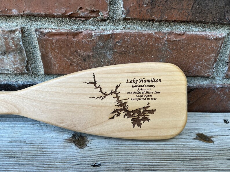 Laser Engraved Lake Paddle Personalized Oar Lake Hamilton Etsy
