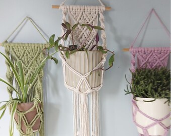 Wall hanging plant hanger, Macrame wall hanging planter, Macrame plant hanger, Plant lover's gift