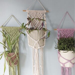 Wall hanging plant hanger, Macrame wall hanging planter, Macrame plant hanger, Plant lover's gift