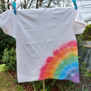 Rainbow tie dye t-shirt, Adults tie dye rainbow t-shirt