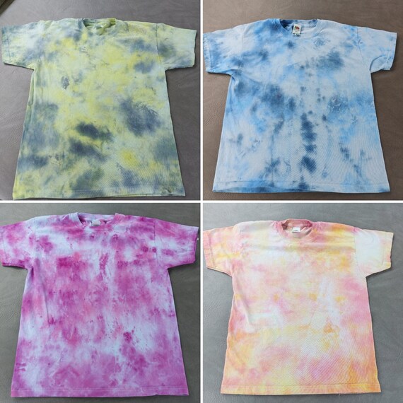 Camiseta Con Efecto Tie-dye Para Niños, Camiseta Arrugada Con