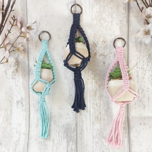 Mini plant hangers, Mini macrame plant holder, Tealight holder, Housewarming gift, Plant parent gift