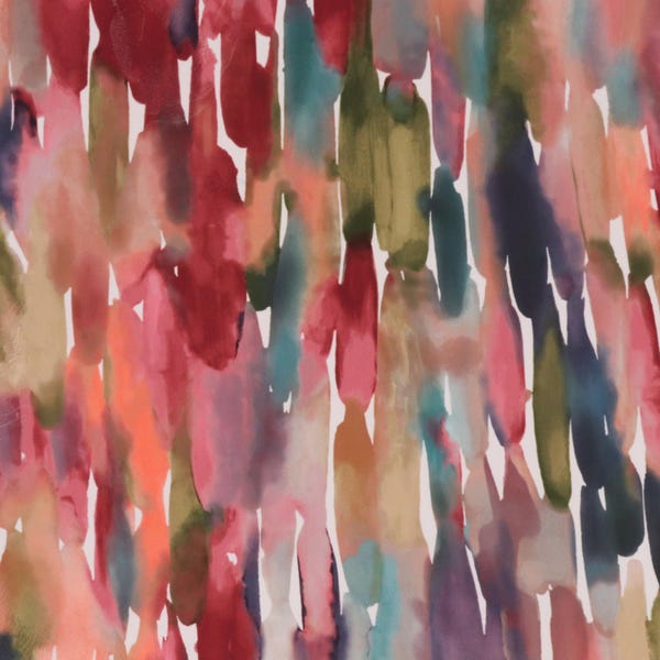 Azalea Lecco Sorbet Velvet Fabric | 140cm | Abstract Brush Strokes | Curtains | Upholstery. Per metre.