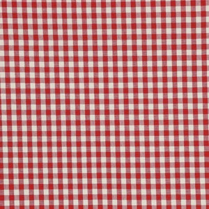 Gingham Check Red Fabric 100% Cotton 150cm Country Curtains Blinds Accessories Crafts. Sold by the metre - A4 Sample