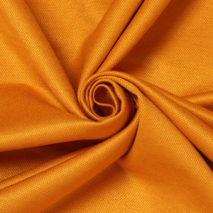 Clearance Java Plain Tangerine Fabric | Cotton Viscose Blend | Plain | Curtains Cushions Soft Furnishings Upholstery. Per Metre
